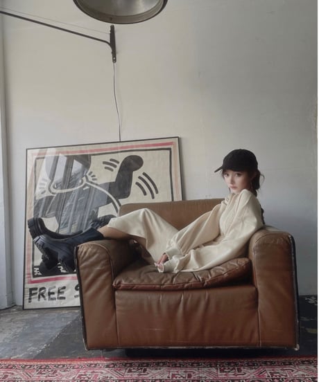 バックスリットロンTワンピ /Back Slit Long Sleeve T One-Piece