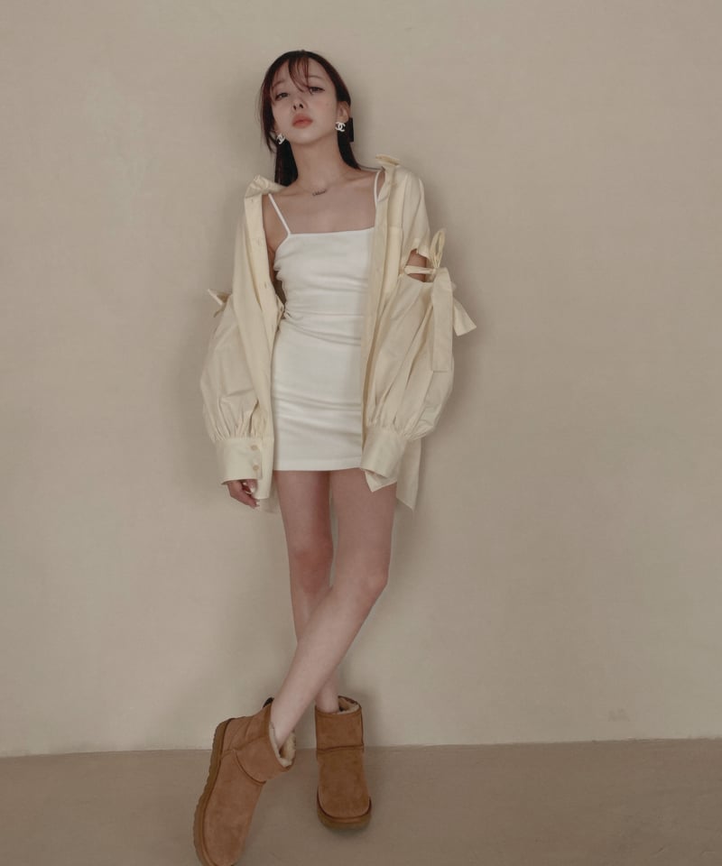 リブキャミソールワンピース / Rib Camisole One-Piece | FICTIO