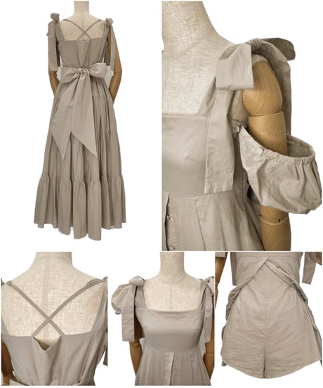 ショルダーリボンサマーロングドレス / Shoulder Ribbon Summer Long Dress