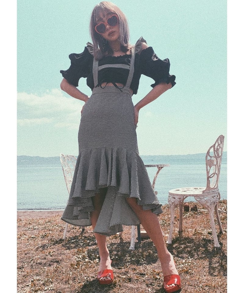 ギンガムチェックスカート Gingham Check Skirt | FICTION TOKY ギンガムチェックスカート Gingham Check Skirt | FICTION TOKY