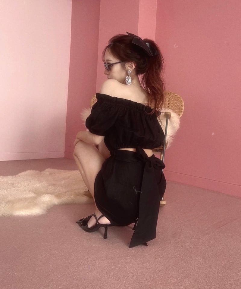 fiction tokyo バックリボンロンパース バックリボンロンパース / Back Ribbon Rompers | FICTION TOK