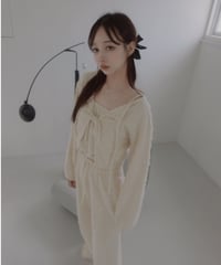 フロントリボンカーディガン(キャミソール付) / Front Ribbon Cardigan (+Camisole)