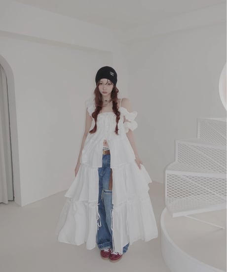 【White】ガウンドレス/Gown Dress
