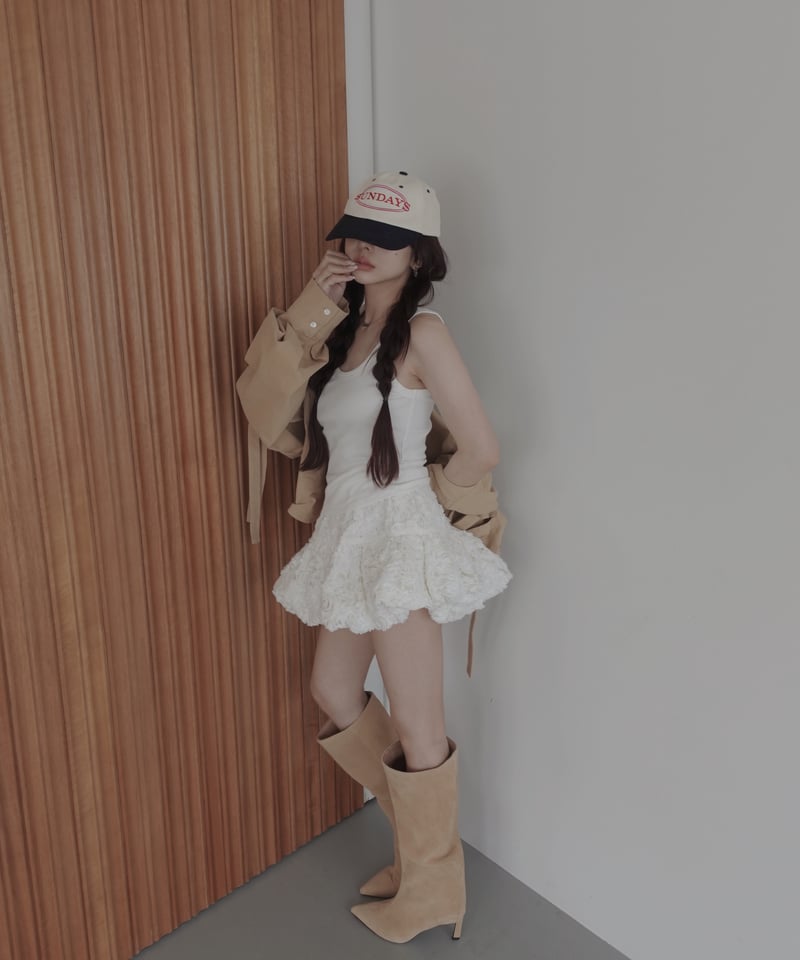 fictiontokyo バルーンスカート EcruRace バルーンスカート/Ballon Skirt | FICTION TOKYO OFFICIAL