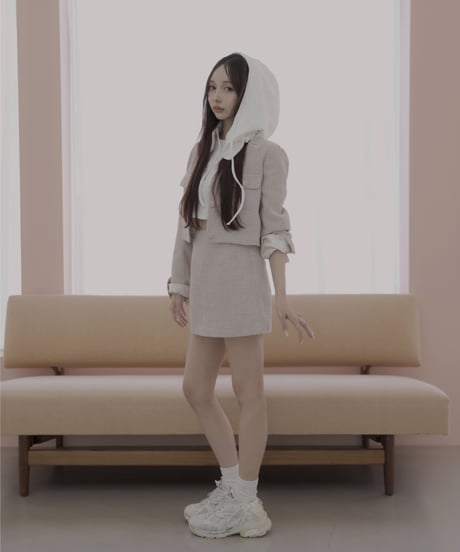 【DustyPink】ツイードジャケット/Tweed Jacket