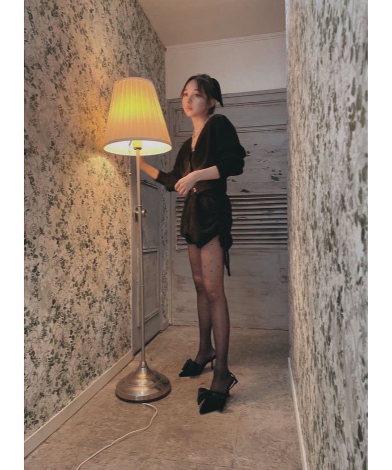 サイドリボンニットショートパンツ / Side Ribbon Knit Short