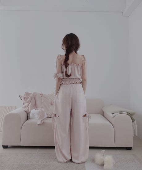 2wayサイドカットタックパンツ（＋リボンシュシュ）/2way Side Cut Pants（＋Ribbon Chouchou）