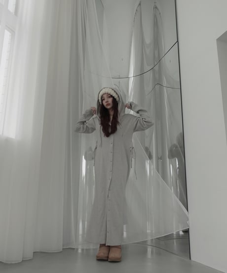 フードロングワンピース/Hooded Long One-Piece