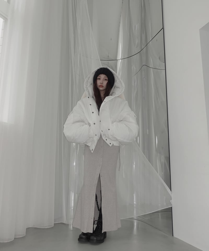 フードロングワンピース/Hooded Long One-Piece | FICTION TOK