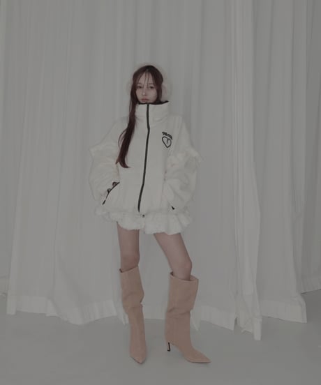 【Milk】ダブルジップフリルフリース /Double Zip Frill Fleece
