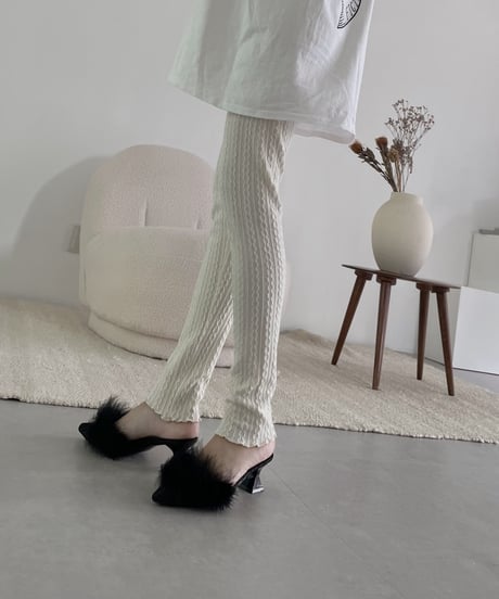 ケーブルパターンレギンス / Cable Pattern Leggings