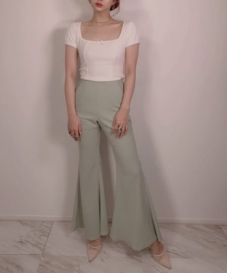 スプリングハイウェストフレアパンツ　Spring High Waist Flare Pants