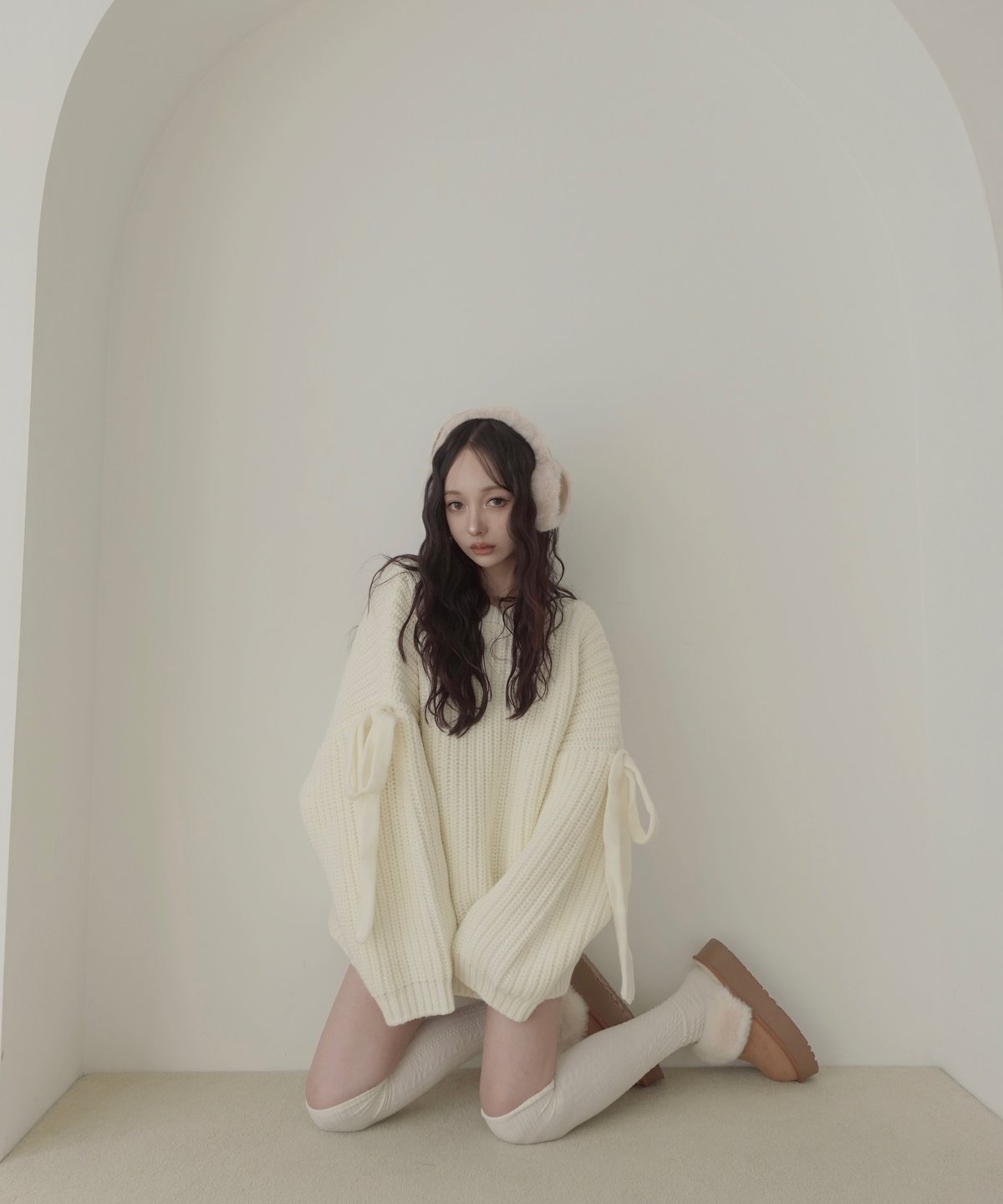 fiction tokyo♡Holiday Ribbon Knit ♡Ivory♡】ホリデーリボンニット / Holiday Ribbon Knit | FIC