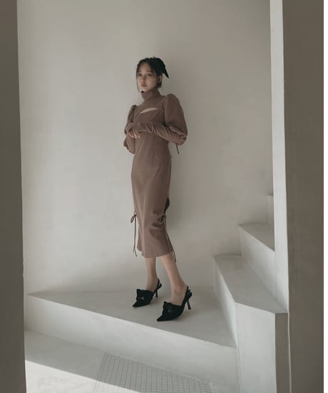 ボリュームスリーブセパレートフレアワンピース / Volume Sleeve Separate Flare One-Piece
