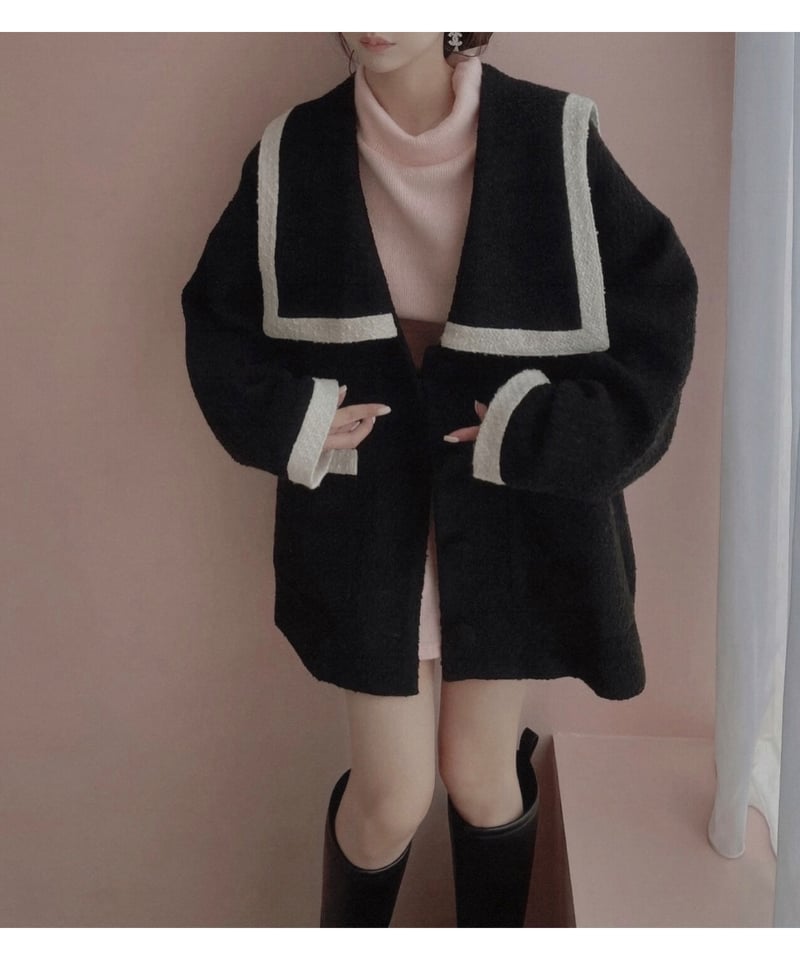 セーラーツイードジャケット / Sailor Collar Tweed Jacket | FI...