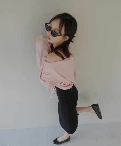 【Basic Collection】リブキャミソールスリットワンピース-Long- /Rib Camisole Slit One-Piece