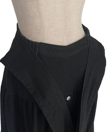 バックリボンデニムティアードスカート / Back Ribbon Denim Tiered Skirt