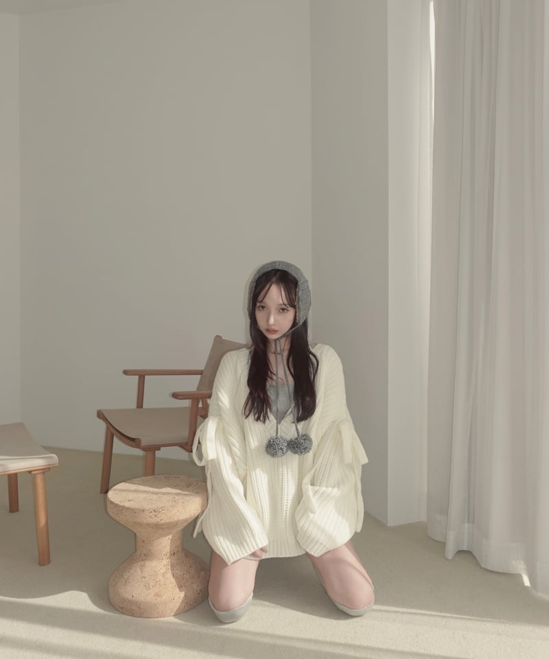 fiction tokyo♡Holiday Ribbon Knit ♡Ivory♡】ホリデーリボンニット / Holiday Ribbon Knit | FIC