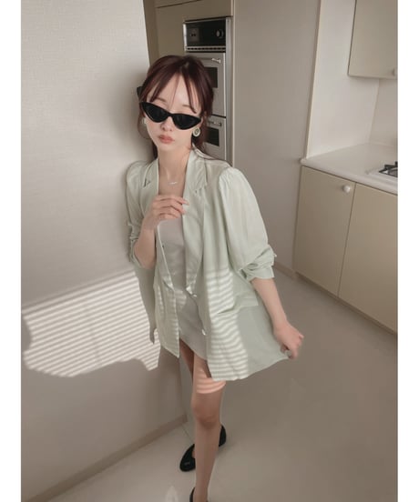パフスリーブシアージャケット /Puff Sleeve Sheer Jacket