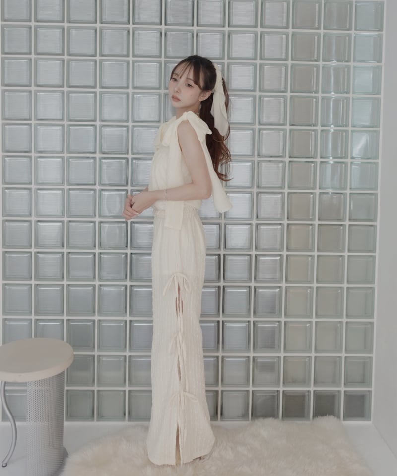 ルーズフィットリボンフレアパンツ/ Loose Fit Ribbon Flare Pants