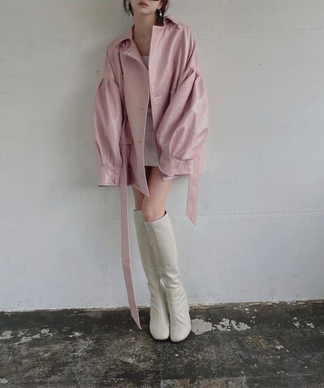 ボリュームスリーブエナメルジャケット / Volume Sleeves Enamel Jacket