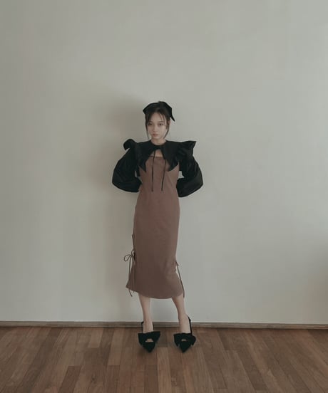 ボリュームスリーブセパレートフレアワンピース / Volume Sleeve Separate Flare One-Piece