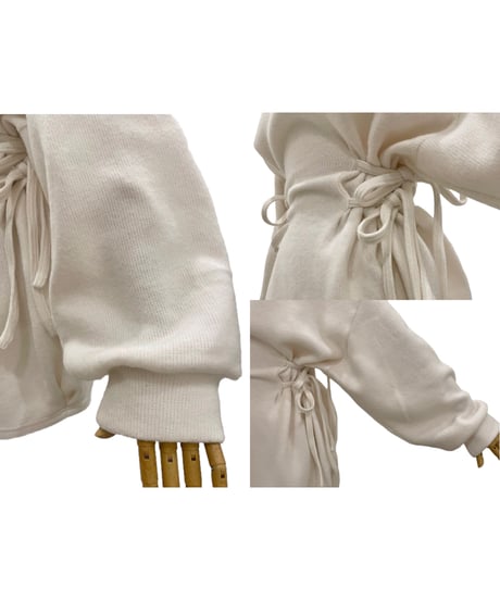 ウェストリボンニットチュニックワンピース /Waist Ribbon Knit Tunic One-piece