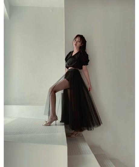スリットチュールスカート Slit Tulle Skirt