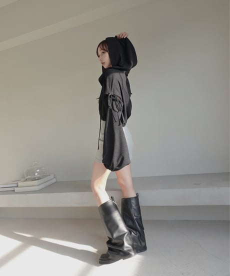 【Basic Collection】リブキャミソールスリットワンピース-Mini- /Rib Camisole Slit One-Piece