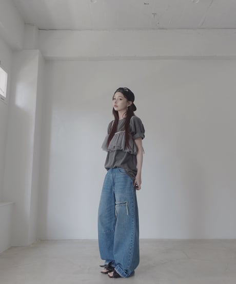 【Blue】バレルデニム / BarrelLeg Denim