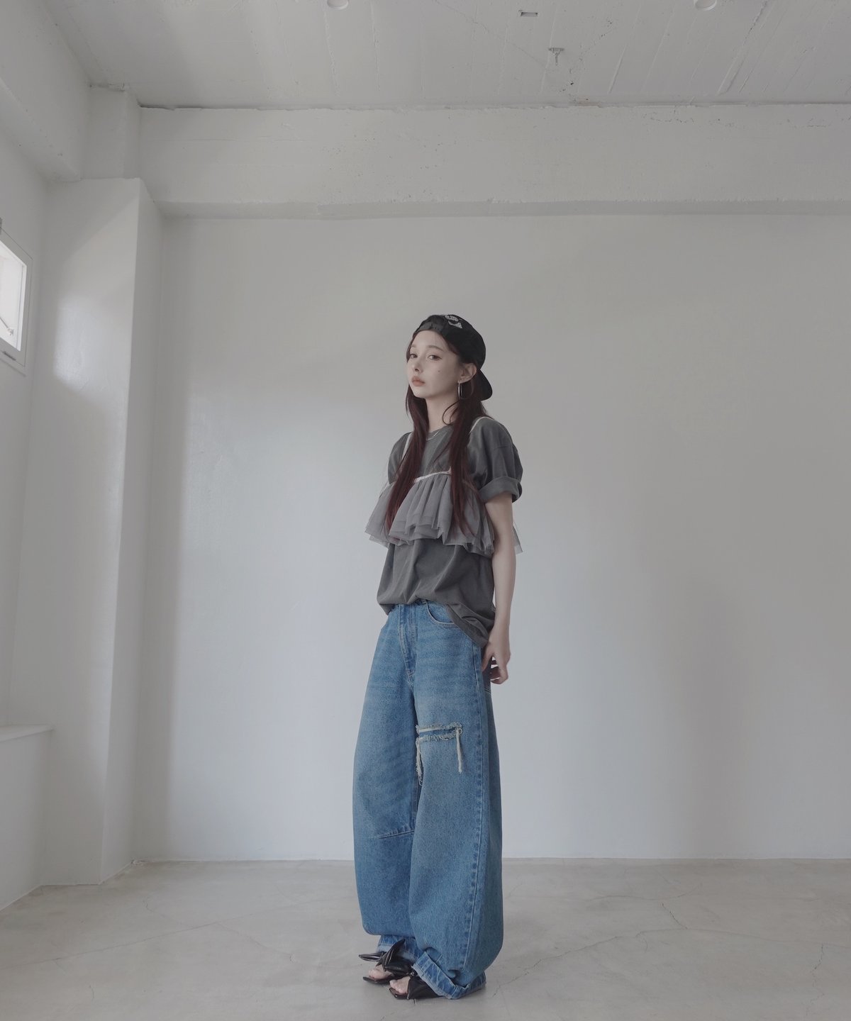 Blue】バレルデニム / BarrelLeg Denim | FICTION TOKYO