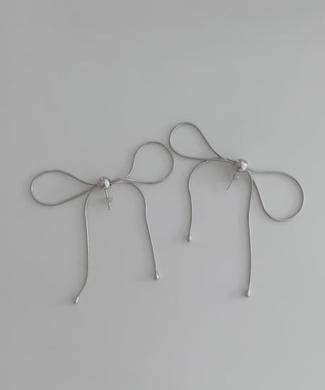 Ribbon Pierce/Earring [Silver925]