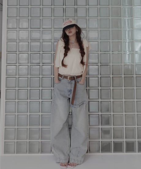【LightBlue】バレルデニム / BarrelLeg Denim