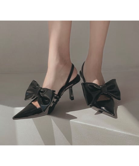 スリングバックリボンパンプス /Slingback Ribbon Pumps