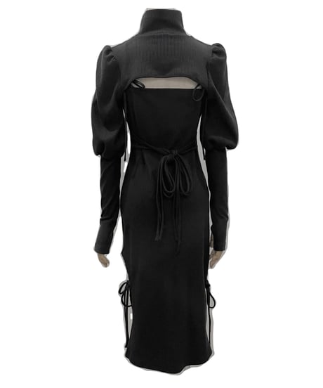 ボリュームスリーブセパレートフレアワンピース / Volume Sleeve Separate Flare One-Piece