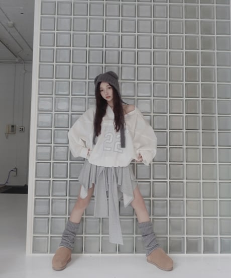 【Sweat Gray】ランダムスカート / Random Skirt