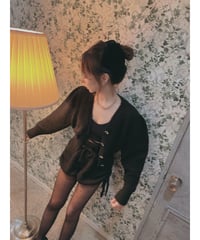 サイドリボンニットショートパンツ / Side Ribbon Knit Short Pants