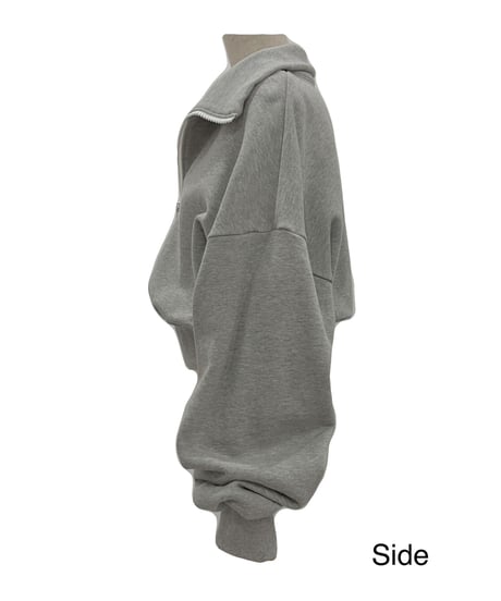 ハーフジップアップクロップドスウェット / Half Zip-up Cropped Sweat