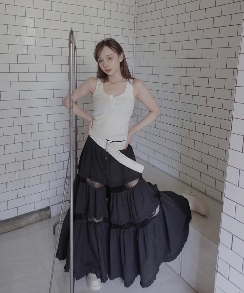 NON TOKYO フリルタンクトップ Basic Collection】フリルタンクトップ / Frill Tank Top |