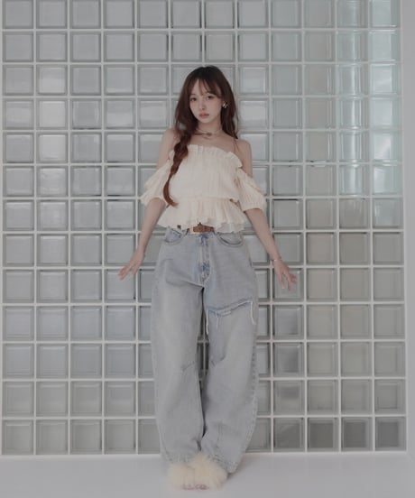 【LightBlue】バレルデニム / BarrelLeg Denim