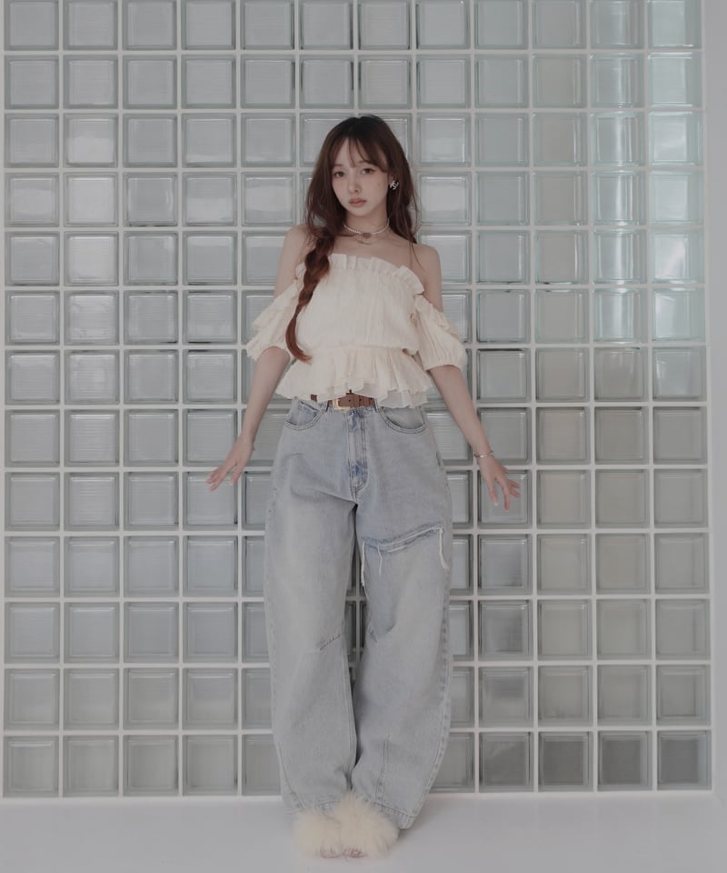 LightBlue】バレルデニム / BarrelLeg Denim | FICTION T