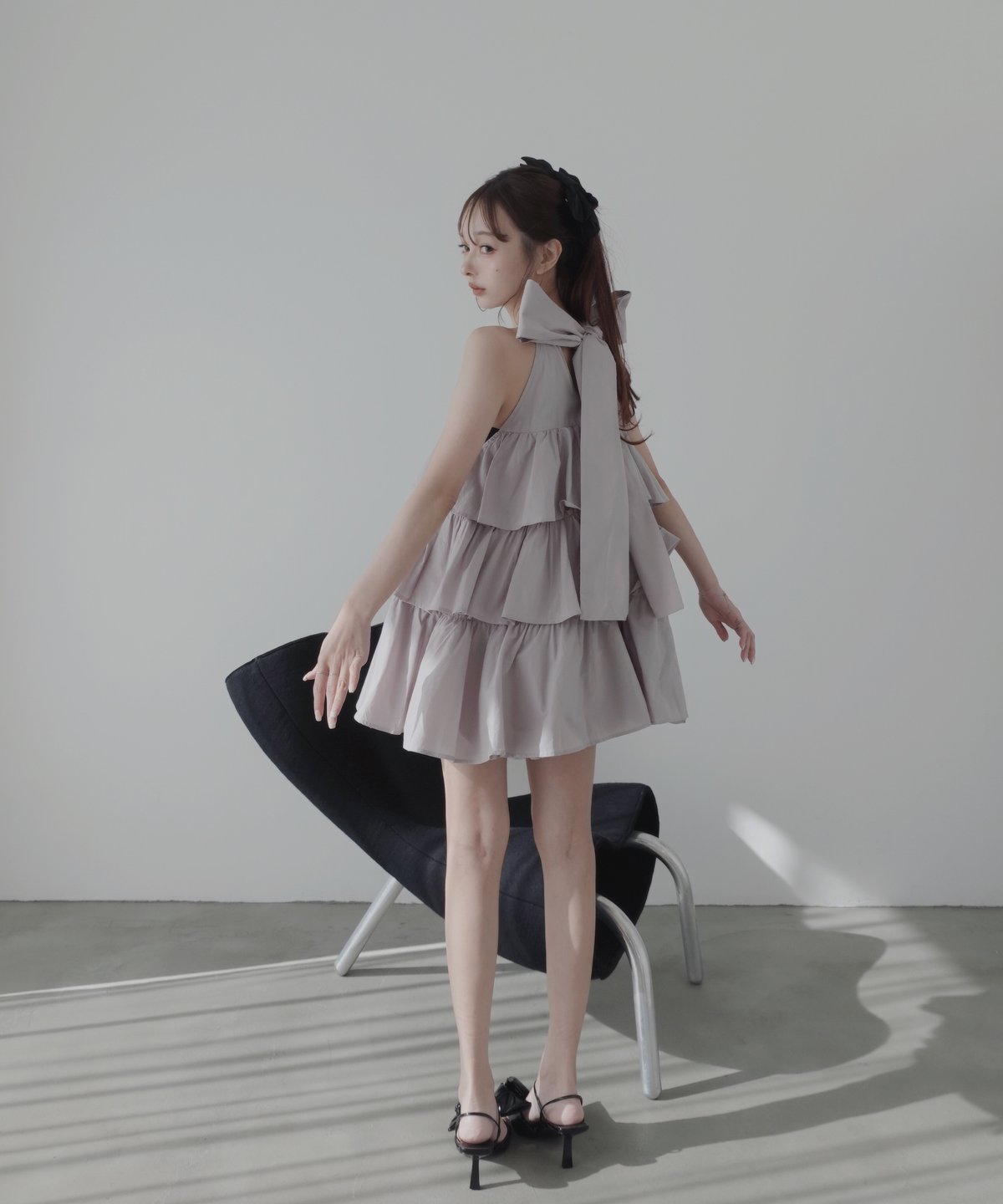 Cloudy】ティアードバルーンチュニックワンピース / Tiered Balloon Tu