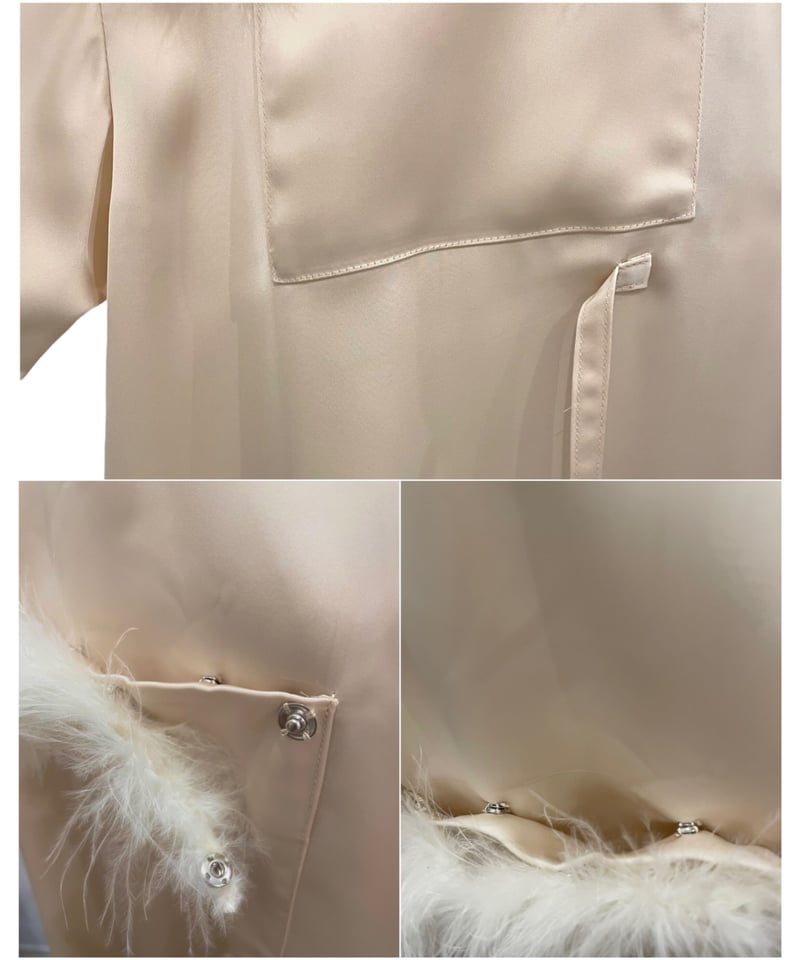 フェザーポケットサテンシャツ / Feather Pocket Satin Shirts | フェザーポケットサテンシャツ / Feather Pocket Satin Shirts |