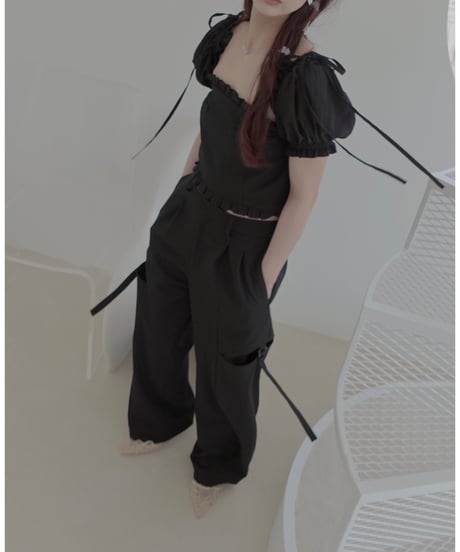 2wayスリーブチェストポケットトップ/2way Sleeve Chest Pocket Top