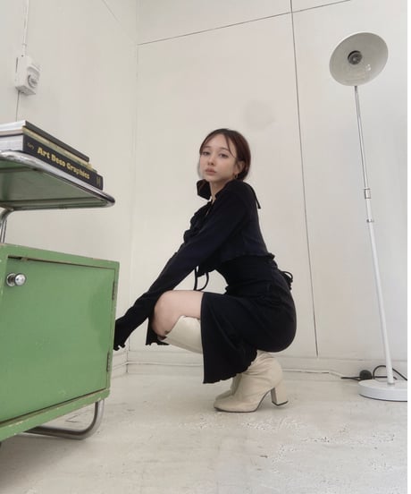 2サイドポケット バックオープンスリットニットワンピース / 2Pockets Back Open Slit Knit One-Piece