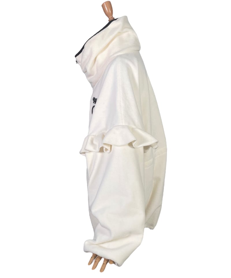 fiction tokyo 【Gray】ダブルジップフリルフリース Gray】ダブルジップフリルフリース /Double Zip Frill Fleece |