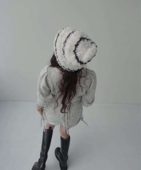 サイドリボンニットショートパンツ /Side Ribbon Knit Short Pants