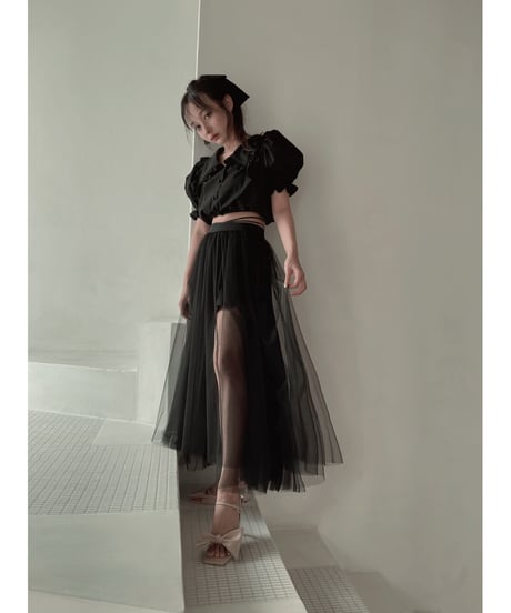 スリットチュールスカート Slit Tulle Skirt