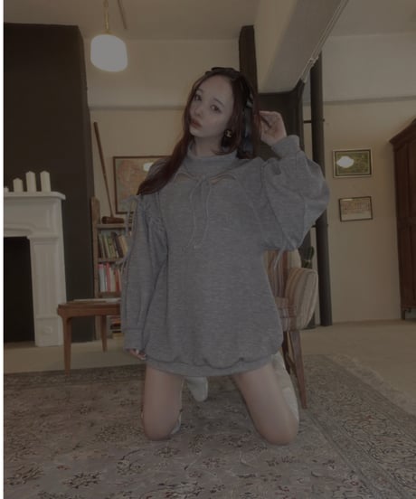 レースアップチュニックワンピ /  Laceup Tunic One-Piece