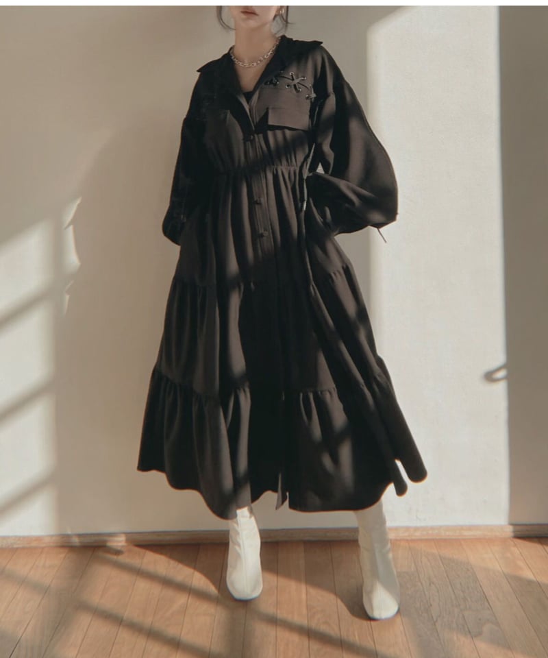 レースアップミリタリーガウンワンピース / LACE UP Military Gown One 